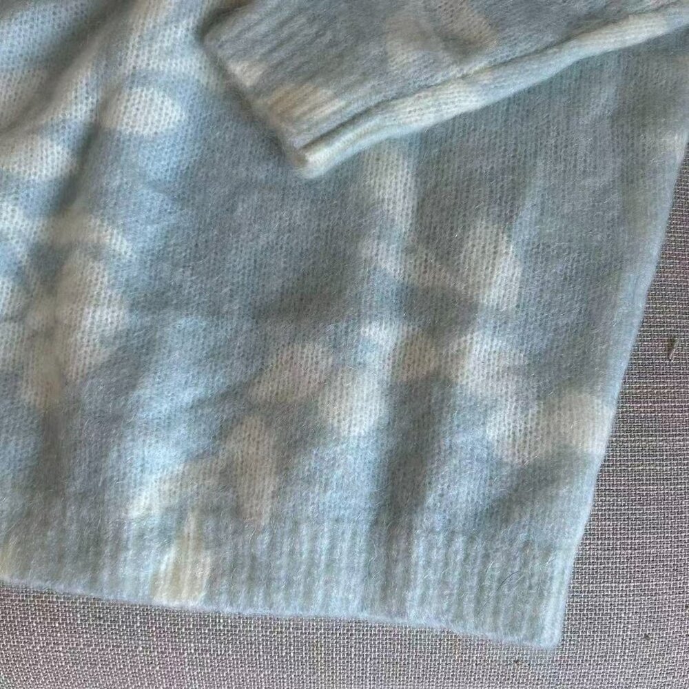 Sezane Aurelia Jumper XS/M/L/XL Baby Blue Ivory Sweater French Mohair Lightweig - Picture 8 of 10